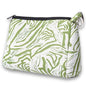 POPUPS Large Makeup Bag with Zipper - Waterproof Neoprene Cosmetic Bag 7.7 x 10.75 x 5 inches - color: Print Serengeti Green