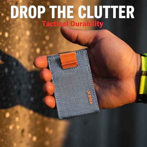 RFID Minimalist Slim Wallet for Men and Women, Holds Up to 12 Cards, Cash, Key Thin and Lightweight Credit Card Holder (Grey Microfiber – Ember Edition) - color: Grey Microfiber – Ember Edition