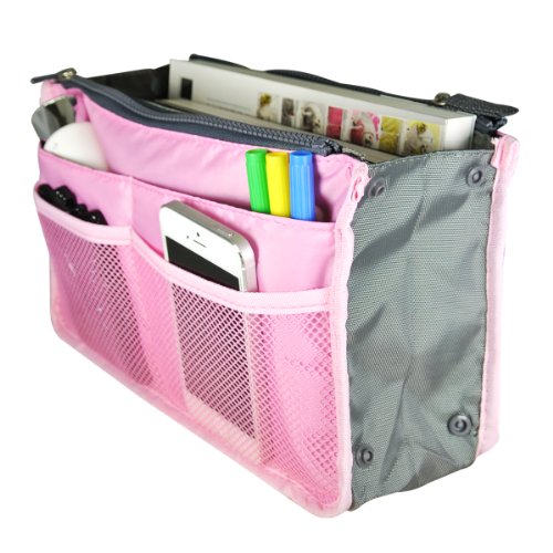 Wrapables® Unisex Bag Insert Organizer, Travel Bag Organizer (Pink) - color: Pink
