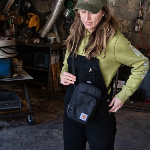 Carhartt Crossbody Zip Bag, Durable, Adjustable Crossbody Bag with Zipper Closure for Men and Women - color: Essential Crossbody Bag (Greenstone), size: One Size