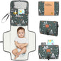 KeaBabies Portable Diaper Changing Pad, Travel, Car - Large Waterproof Baby Changing Mat, Wipeable, Padded, On The Go Travel Diaper Clutch Bag, Easy to Use Pockets for Newborn Essentials (Woods) - color: Woods