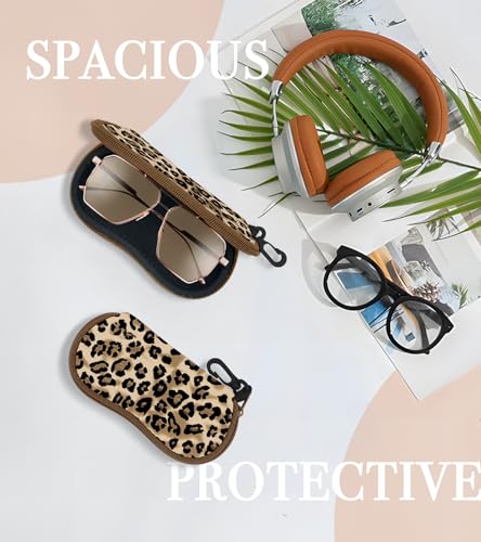 Sunglasses Case Soft Glasses Cases for Women Pouch Eyeglass Bag Eye Glass Kids Girls Sun Glasses Cute Kawaii - color: Leopard