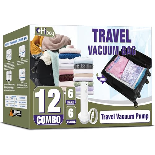 Travel Vacuum Bags with Electric Pump, Vacuum Travel Bags for Luggage and Suitcase, Clothes Clothing (6S 6XS) - size: 6S+6XS