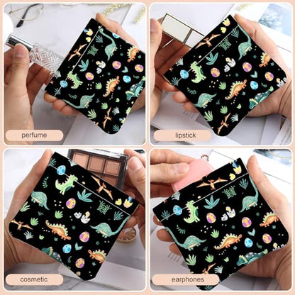 2Pcs PU Leather Small Squeeze Coin Purse Pouch Mini coin Bag Unique And Cute Wallet Cosmetic Bags Change Bag For Women Girls Men Small Dinosaur - color: Small Dinosaur