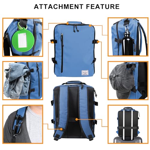 Small Carry-on Backpack Flight Approved Lightweight Casual Laptop Backpack MacBook Pro 16 Travel Gym Sport Daypack, Light Blue - color: Light Blue
