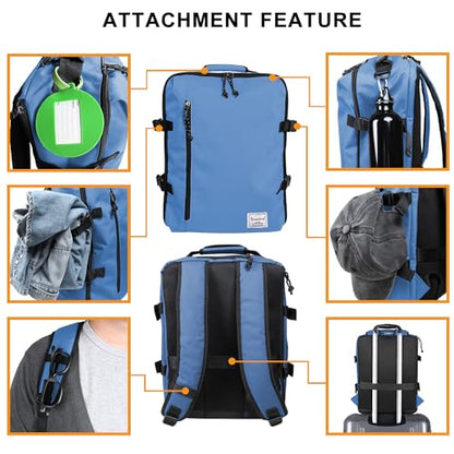 Small Carry-on Backpack Flight Approved Lightweight Casual Laptop Backpack MacBook Pro 16 Travel Gym Sport Daypack, Light Blue - color: Light Blue