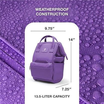 Portland Gear Cascade Compact Backpack, Weatherproof Construction, Perfect for Daily Use and Travel, Padded Laptop Sleeve and Adjustable Straps, 13.5L, Iris - color: Iris