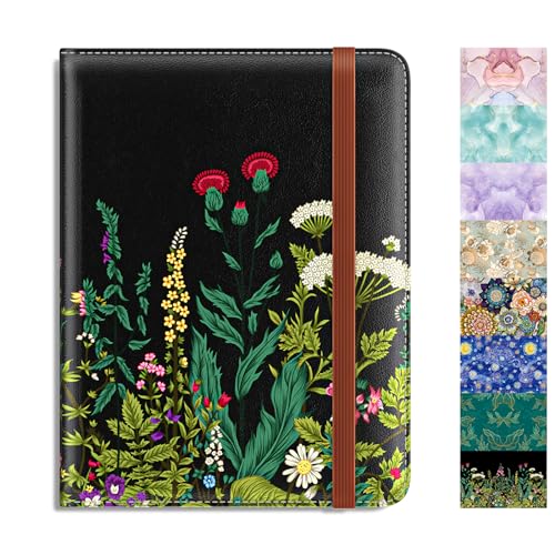 Rimilak Passport Holder, RFID Blocking Passport Cover Wallet Travel Essentials, Leather Travel Air Ticket Documents Organizer Protector for Women and Men, Daisy Flowers - color: Daisy Flowers
