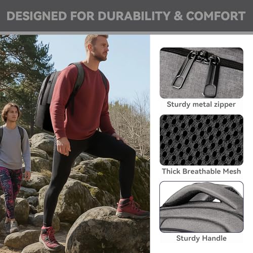 AREYTECO Travel Backpack, 17 Inch Laptop Backpack Airline Approved, Business Anti Theft Slim Sturdy Work Computer College High School Backpack Bag Fits 17.3 Inch Notebook for Men Women, Grey - color: Grey, size: 17 Inch