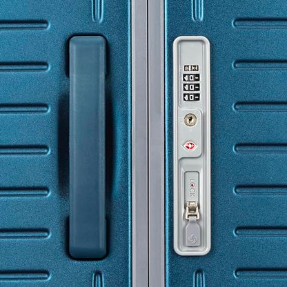 Framelock Max 29" Large Checked Hardshell Zipperless Luggage - Highly Secure Integrated Eazylock™ Mechanism - RightHeight™ Adjustable Handle - 360° Spinner Wheels - Airline Approved - Emerald Teal - color: Blue, size: Large Spinner