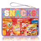 Siwara Snack Bags Clear Pouch Travel Makeup Bag Chenille Letter Bags for Zipper Pouch Clear Cosmetic Bag Clearly Tote Bag Makeup Travel Bags for Women - color: Candy-Purple