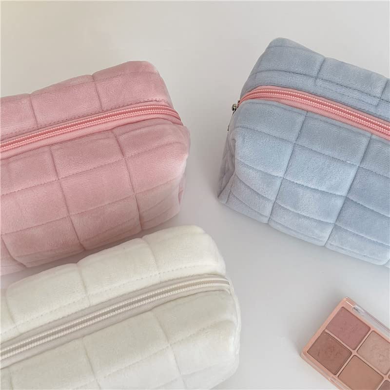 XPONNI Small Cosmetic Bag Cute Makeup Bag Y2k Accessories Aesthetic Make Up Bag Y2k Purse Cosmetic Bag for Purse (pink) - color: pink