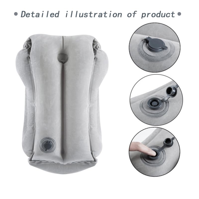 Inflatable Travel Pillow for Airplanes-Neck Support Pillow for Long Flights, Portable & Comfortable Airplane Sleep Pillow, Blow Up Pillow for Travel, Office, Camping (Ergonomic Design, Easy to Carry)