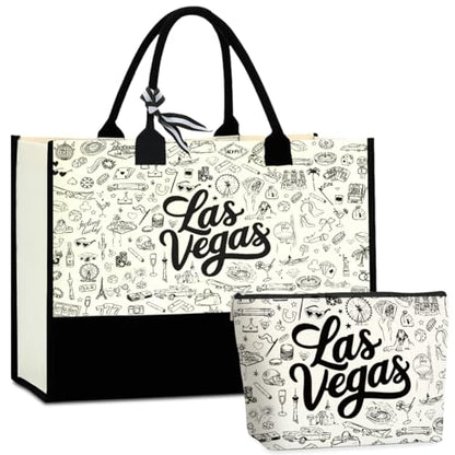 Seattle Italy Chicago New York Las Vegas Paris Gifts for Women Canvas Tote Bag Mother's Day Gifts for Women - color: Lasvegas