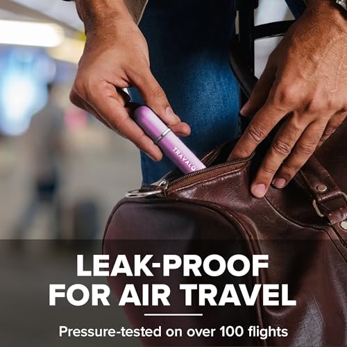 Travalo Classic HD Perfume Atomizer - Leak-Proof and TSA Approved for Air Travel - Reusable, Airtight, Easy-Fill Mini Pump Sprayer - Lightweight, Elegant Design w/Volume Window - Perfect Pink 0.17oz - color: Perfect Pink