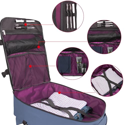 Small Carry-on Personal Item Backpack with luggage strap, Laptop Backpack for Men and Women, Business Travel Gym Sport, Pewter - color: Pewter