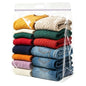 10 Gallon Jumbo Storage Bags with Handle, Pack of 12, 24 x 24 Inch Clear Plastic Heavy Duty Ziplock Handy Storage Bag, Resealable Extra Large Huge Zipper Storage Bag for Linens, Clothes, 3 Mil Thick - size: 10 Gallon - 12 Pack