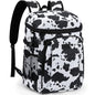 Tuwubi Cooler Backpack 35/42 Cans, Backpack Coolers Insulated Leak Proof for Men Women, Waterproof Soft Sided Lunch Camping Beach Travel Ice Chest Backpack Cooler Bag - color: Cow Print, size: Medium