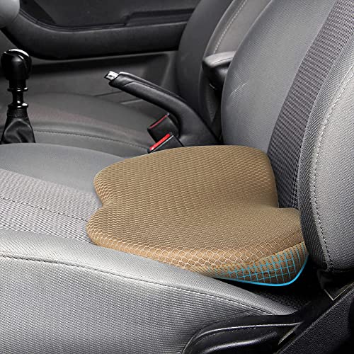 Livtribe Car Seat Cushion - Memory Foam Car Seat Pad - Sciatica & Lower Back Pain Relief - Car Seat Cushions for Driving - Road Trip Essentials for Drivers(Beige) - color: Z-beige