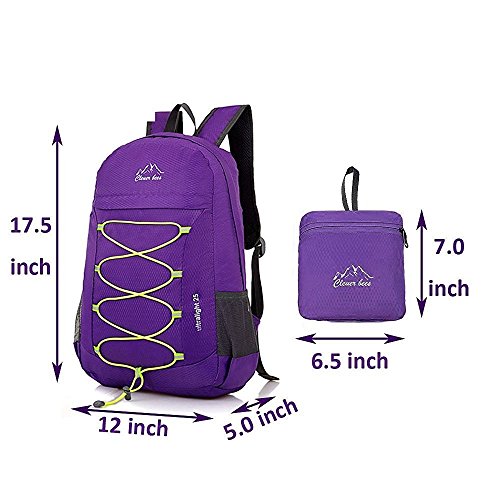 Outdoor Water Resistant Hiking Backpack - color: Purple