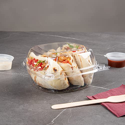 Restaurantware Thermo Tek 18.6 Ounce Clamshell Containers 100 Anti-Fog To Go Food Containers - Freezable Rectangle Clear Plastic Food Packaging Containers Disposable - size: 19 oz