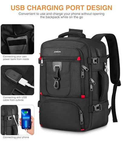 YAMTION Carry On Backpack for Men,Travel Backpack with 3 Packing Cubes for Women,Laptop Backpack Airline Approved Weekender Bag Mochila Viaje para Hombres - size: L-4 packs