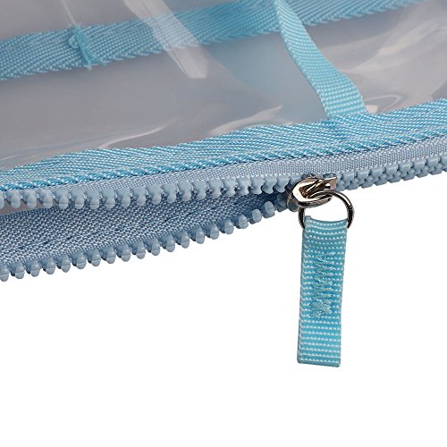 Portable Clear Handbag Purse Organizers Cosmetic Bag Travel Makeup Toiletry Storage Bag Tote Wash Bag Backpack Insert Divider Bag with Handle Zipper