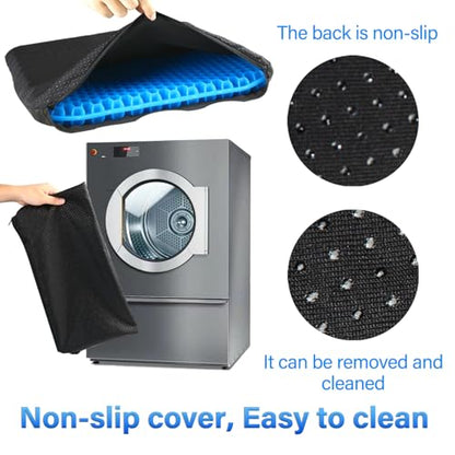 EVEME Gel Seat Cushion for Long Sitting with Non-Slip Cover,Cooling seat Cushion,Breathable Honeycomb Design Absorbs Pressure Points,for Office Chair, Home Car seat,Wheelchair - size: 17" x 15" x 1.2" - Blue