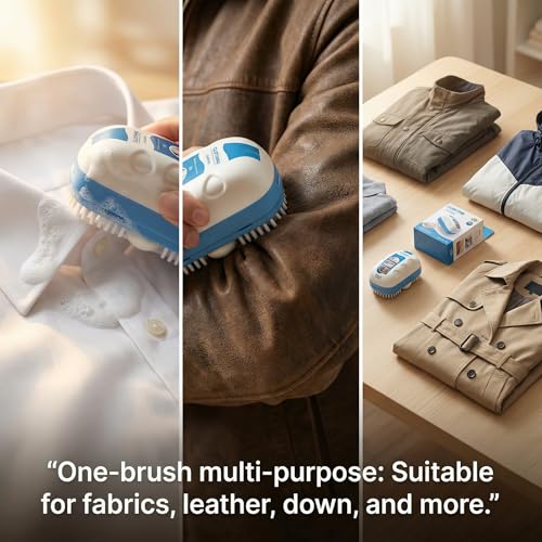 Instant Down Jacket Cleaner Pen & Wipes | Erases Tough Stains from Drinks, Oil, Sweat & More | Portable No-Rinse Spot Cleaning Kit for Coats & Outerwear, Saves from Costly Washes