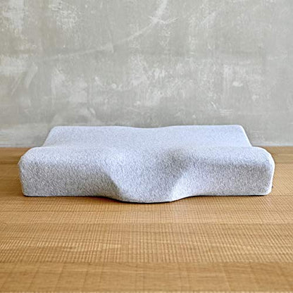C CUSHION LAB Extra Dense Ergonomic Cervical Pillow for Firm Neck Support - Orthopedic Contour Pillow for Back/Side Sleeper Neck Relief, CertiPUR–US Memory Foam Pillow with Organic Cotton Cover
