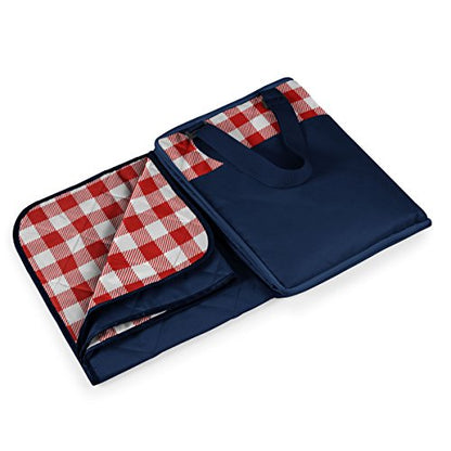 ONIVA - a Picnic Time brand - Vista Outdoor Picnic Blanket & Tote - Beach Blanket - Camping Blanket, (Navy with Red Check) - color: Navy With Red Check