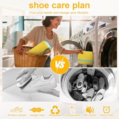 Shoe Washing Machine Bag – Reusable Laundry Shoe Bag for Sneakers, Running Shoes & White Shoes, Helps Protect Against Deformation, Scratches & Washer Damage (Grey 2pcs) - color: Grey 2pcs