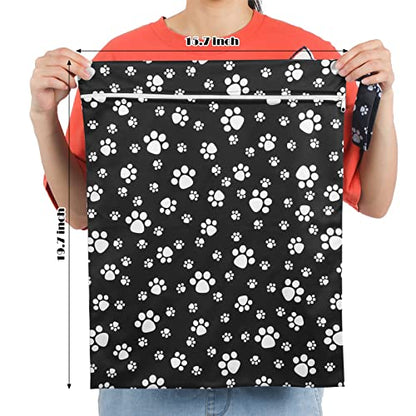 Shappy 2 Pack Large Travel Laundry Bags, Large Wet Dry Waterproof Dirty Clothes Bag for Suitcase, Swimsuit Beach Gym College Dorm Wet Bag(Paw) - style: Paw