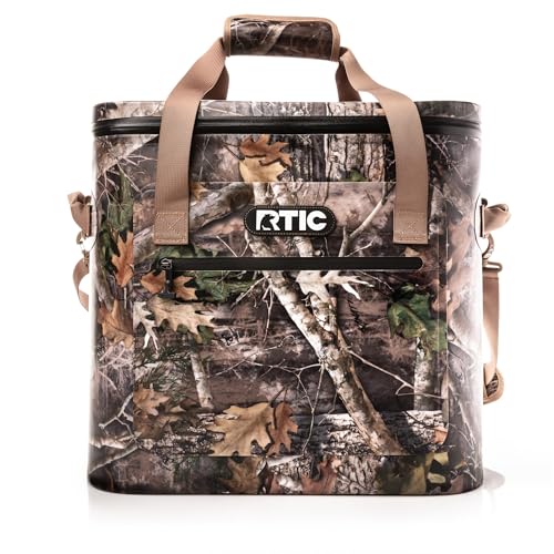 RTIC Ultra-Tough Soft Cooler 50 Can, Insulated Bag Portable Ice Chest Box for Lunch, Beach, Drink, Beverage, Travel, Camping, Picnic, Car, Trips, Floating Cooler Leak-Proof with Zipper - color: Camo