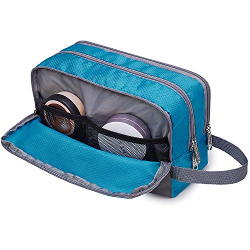 Toiletry Bag for Men Hanging Dopp Kit Water Resistant Shaving Bag Small Toiletry Bag for Traveling (Blue) - color: Blue
