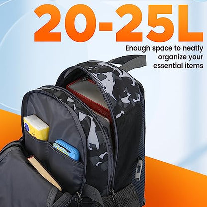 sunhiker Small Hiking Backpack Women Men 20L Lightweight Travel Backpack Daypack Casual Backpack For Cycling Outdoor Camping - color: Gray Camo