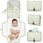 KeaBabies Portable Diaper Changing Pad, Travel, Car - Large Waterproof Baby Changing Mat, Wipeable, Padded, On The Go Travel Diaper Clutch Bag, Easy to Use Pockets for Newborn Essentials (Fox Vale) - color: Fox Vale