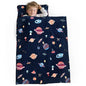 PHF Soft Toddler Nap Mat with Removable Pillow, Rollup Design Kids Sleeping Mat, Slumber Bags for Boys, 50"x20" Toddler Sleeping Bag for Daycare Preschool Travel Camping, Space - color: Space