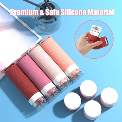 26 Pcs TSA Approved Travel Toiletry Bottles Set, Leakproof Silicone Refillable Travel Containers with Hanging Hole & Carabiner, Travel Essentials, for Shampoo Conditioner Lotion Body Wash - style: G