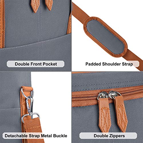 Tirrinia Insulated Wine Gift carrier - 3 Bottle Travel Padded Wine Carry Cooler Tote Bag with Handle and Adjustable Shoulder Strap, Gray - color: Grey 2