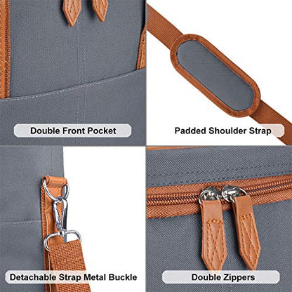 Tirrinia Insulated Wine Gift carrier - 3 Bottle Travel Padded Wine Carry Cooler Tote Bag with Handle and Adjustable Shoulder Strap, Gray - color: Grey 2