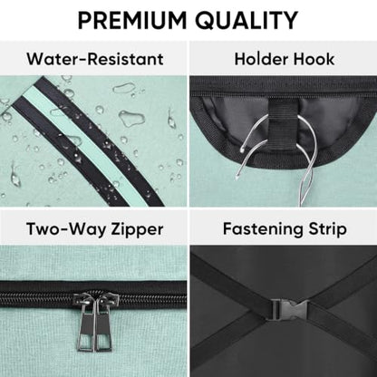 BALEINE Travel Garment Bag, Travel Suit Bag for Men, 42'' Waterproof Carry on Garment Bag for Hanging Clothes, Garment Duffel Bag for Travel Business (Mint Green) - color: Mint Green