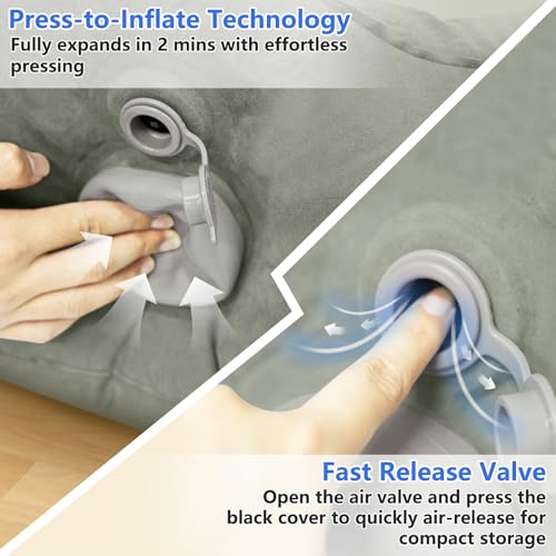Inmoredo Inflatable Leg Elevation Pillow After Surgery, Wedge Leg Elevating Pillows for Injury Recovery, Blood Circulation, Swelling, Legs Support Cushion Knee Hip Ankles Pain