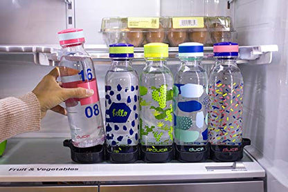 REDUCE WaterWeek Refillable Water Bottles, 14 oz - Includes 5 WaterWeek Leak Proof Tritan Reusable Water Bottles - Includes Fridge Tray - Berry Fun - color: Berry Fun, size: 14 Ounces