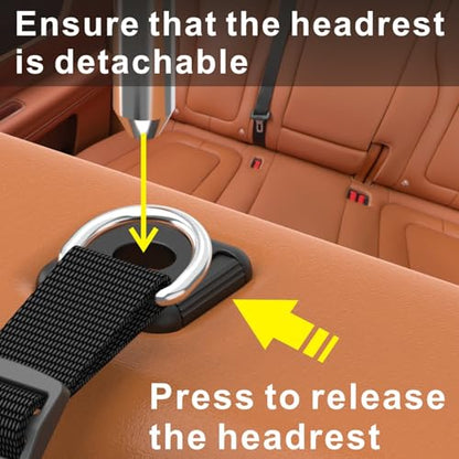 Car Headrest Hooks for Purse and Bags, 4 Pack | Adjustable Back Seat Hanger, Metal Heavy Duty, 100 lbs Capacity, Purse Holder - style: D4