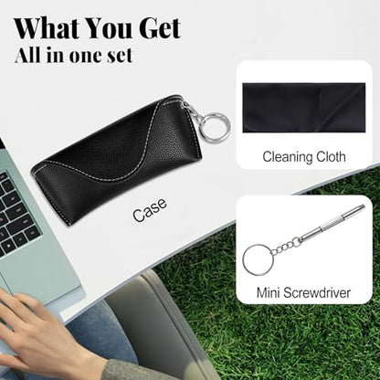 RayLove Glasses Case Hard Shell, Portable Sunglasses case Travel Protection Glasses Case, Reading Glasses Case for Women Men - color: Black