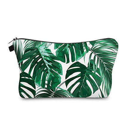 Cute Travel Makeup Bag Cosmetic Bag Small Pouch Gift for Women (Leaves) - color: Leaves