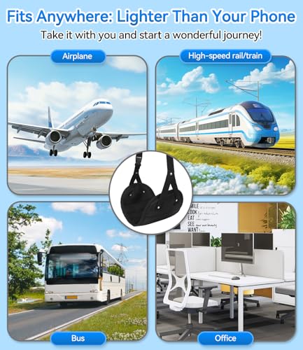 Airplane Foot Hammock(Memory Foam)-Ultimate Comfort Foot Hammock for Plane Travel 01