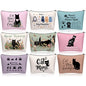 Sanwuta 9 Pcs Black Cat Makeup Bags Bulk Cute Cat Cosmetic Bags 8.7" x 6" Small Canvas Travel Pouches with Zipper Portable Toiletry Organizer Black Cats Lover Gifts for Women Mothers Teacher Nurse - style: Cat