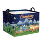 Clastyle Black Night Camping Storage Basket Clothes Toy Tool Food Picnic Basket Outdoor Beach Pool Towel Basket Rectangle Moutain Lake Fir Tree Caravan Bin